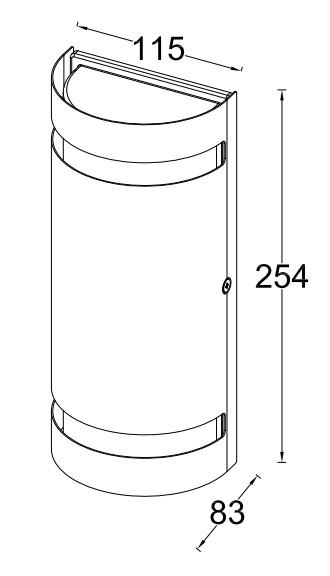 Lutec Architectural Ran udenlørslampe til væg Lutec Architectural Ran udenlørslampe til væg