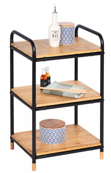 Wenko Loft lille reol - Sort/bambus Wenko Loft lille reol - Sort/bambus