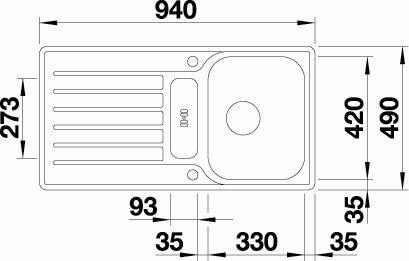 Blanco Lantos 5 S-IF køkkenvask - Rustfrit stål Blanco Lantos 5 S-IF køkkenvask - Rustfrit stål