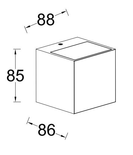 Lutec Architectural Gemini mini udendørslampe til væg
