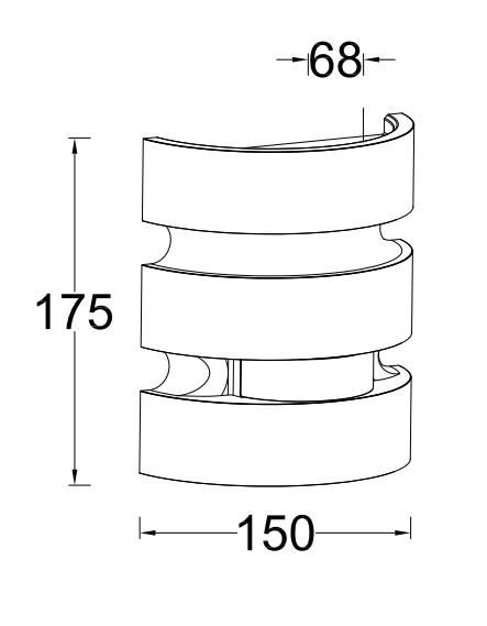 Lutec Architectural Maya udendørslampe til væg m/PIR-sensor - Rustfrit stål Lutec Architectural Maya udendørslampe til væg m/PIR-sensor - Rustfrit stål