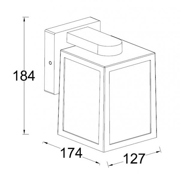 Lutec Tradition Shiva udendørslampe - Mat sort