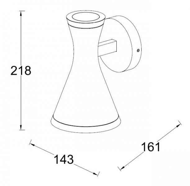 Lutec Architectural Brund udendørslampe til væg
