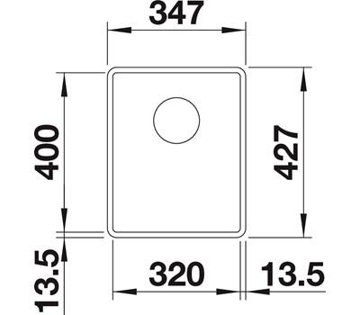Blanco Subline 320-F køkkenvask - Antracit