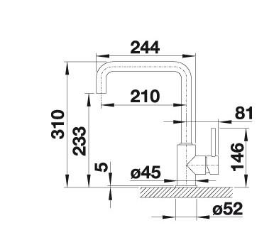 Blanco Mili køkkenarmatur - Sort mat
