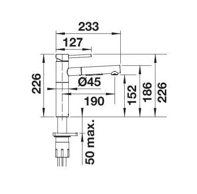 Blanco Alta-S II køkkenarmatur m/udtræk - Steel