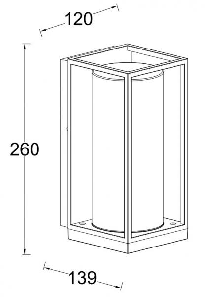 Lutec Tradition Flair 2 udendørslampe til væg - Mat sort