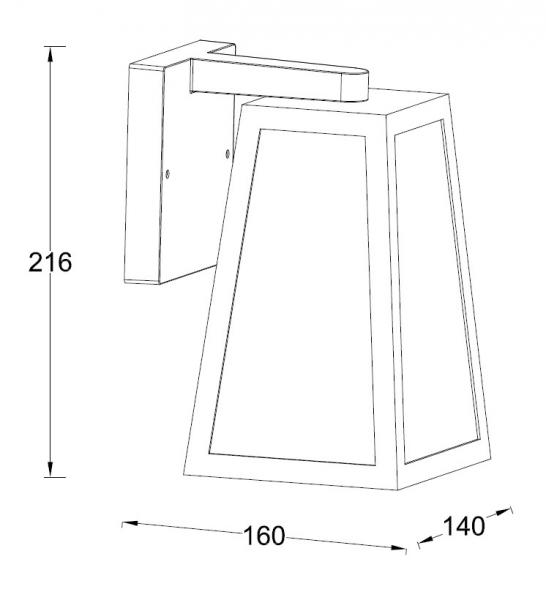 Lutec Tradition Fia udendørslampe til væg - Mat sort