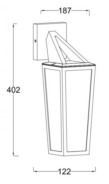 Lutec Tradition Pine udendørslampe til væg - Mat sort