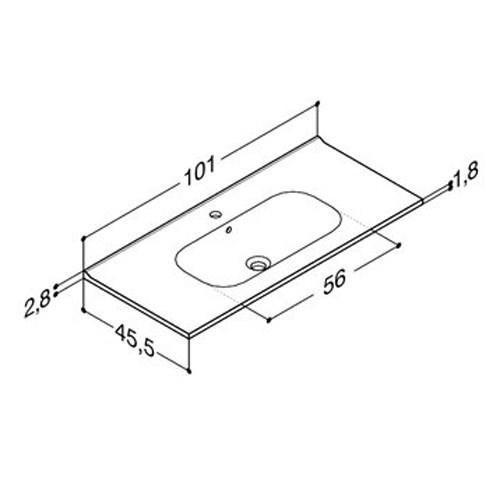 Dansani Kantate 100 møbelvask - 1 hanehul Dansani Kantate 100 møbelvask - 1 hanehul
