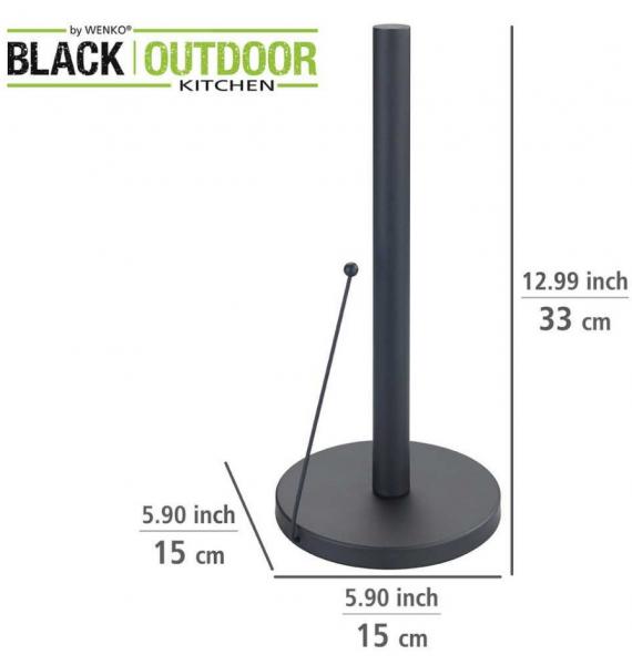 Wenko Clayton køkkenrulleholder - Mat sort Wenko Clayton køkkenrulleholder - Mat sort
