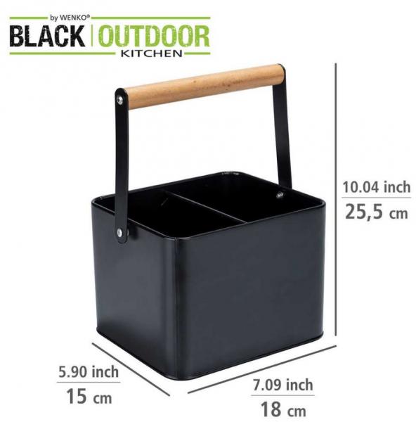 Wenko Baco redskabsholder til køkken - Mat sort metal Wenko Baco redskabsholder til køkken - Mat sort metal
