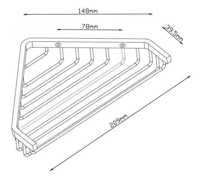 Lavabo Luna hjørnehylde til bad - Bruneret messing Lavabo Luna hjørnehylde til bad - Bruneret messing