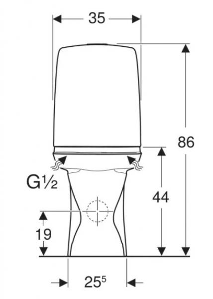 Ifö Spira 6262 toilet m/Ifö clean, RIMfree og universallås - Limning
