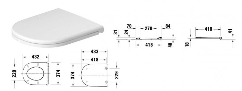 Duravit D-code toiletsæde