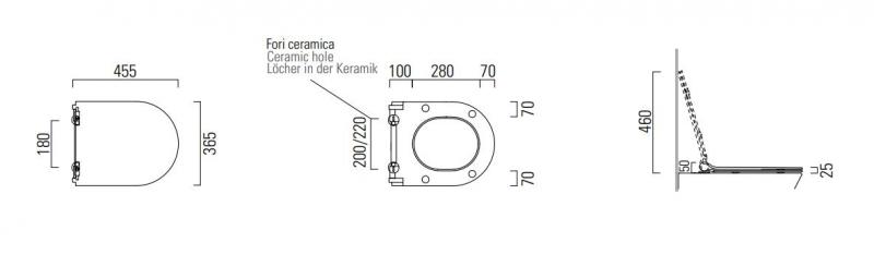 GSI Pura toiletsæde m/softclose og quickrelease - Tortora