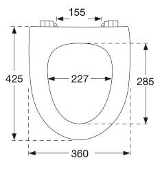 Pressalit Sign toiletsæde - hvid Pressalit Sign toiletsæde - hvid