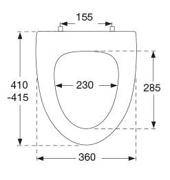 Pressalit Ceranova toiletsæde u/ låg - hvid Pressalit Ceranova toiletsæde u/ låg - hvid