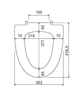 Johansen sæde Cera/Sign uden låg hvid Johansen sæde Cera/Sign uden låg hvid