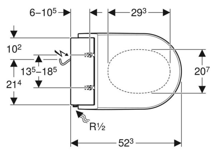 Geberit AquaClean Tuma Classic white-alpine DK toiletsæde