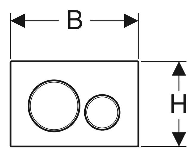 Geberit Sigma 20 Round betjeningplade Sort/Mat sort
