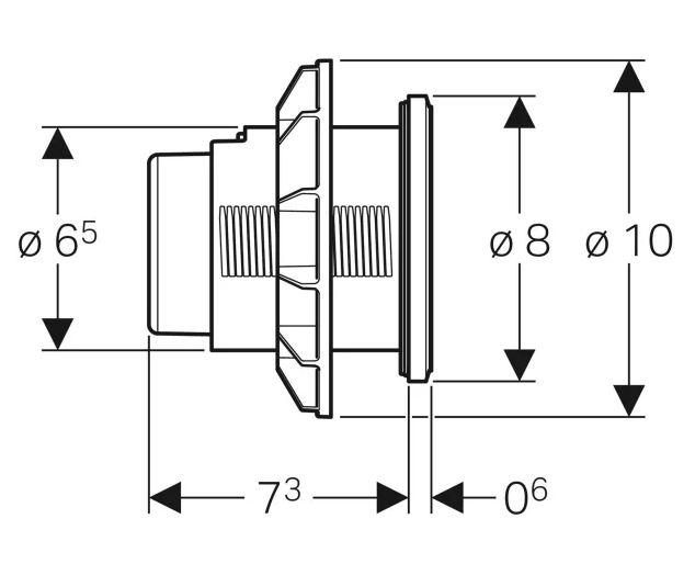 Geberit Omega10 Remote trykknap til pladevæg easy-to-clean-belagt - Mat sort/sort Geberit Omega10 Remote trykknap til pladevæg easy-to-clean-belagt - Mat sort/sort