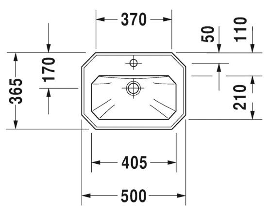 Duravit 1930 50 håndvask t/væg Duravit 1930 50 håndvask t/væg