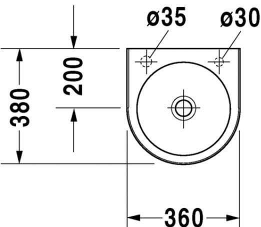 Duravit Architec 36 håndvask t/væg Duravit Architec 36 håndvask t/væg