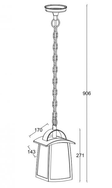 Lutec Tradition Kelsey udendørslampe til loft - Mat sort Lutec Tradition Kelsey udendørslampe til loft - Mat sort