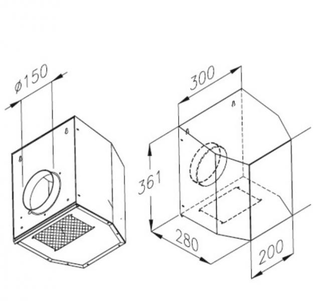 Eico Tempo 3-310 ekstern motor til emhætte Eico Tempo 3-310 ekstern motor til emhætte