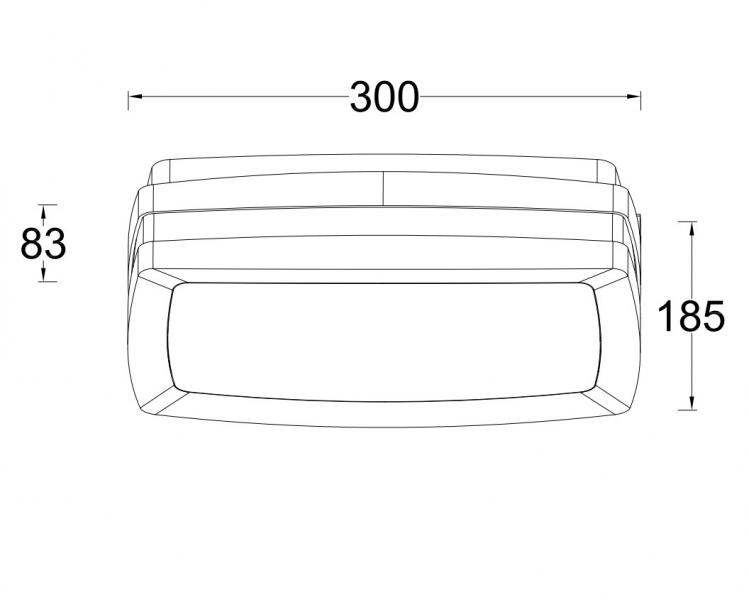 Lutec Architectural Seine udendørslampe til væg
