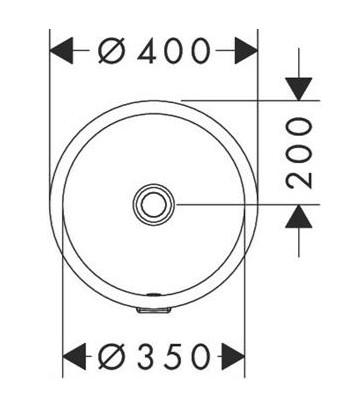 hansgrohe Xuniva S 35 håndvask t/underlimning - Med overløb - Uden hanehul