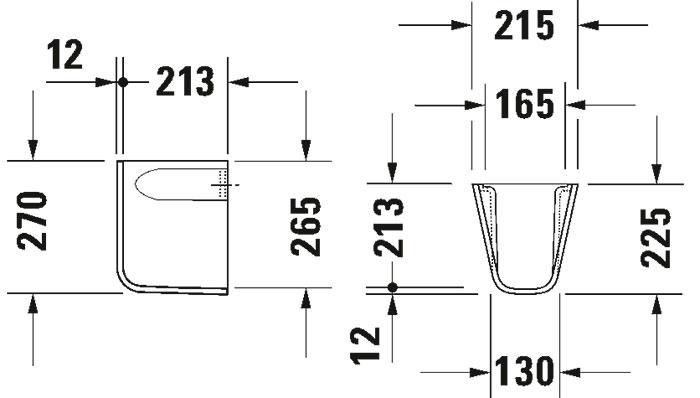 Duravit halvsøjle til Duravit D-Code håndvask
