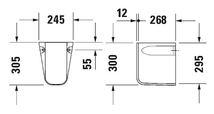 Duravit halvsøjle til D-code vask