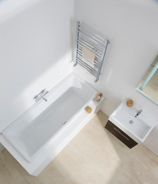 Strømberg Quantum badekar t/indbygning - 170 x 70 - 2 ryglæn - m/Carronite Strømberg Quantum badekar t/indbygning - 170 x 70 - 2 ryglæn - m/Carronite