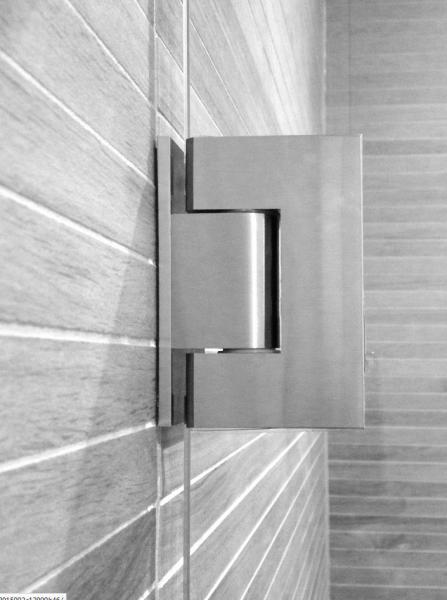 Unidrain Glassline brusedør - 90 cm