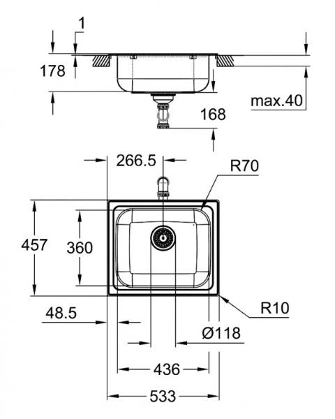 Grohe K200 køkkenvask i rustfrit stål Grohe K200 køkkenvask i rustfrit stål