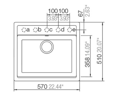 Intra Mono N-100 køkkenvask i komposit - Silverstone