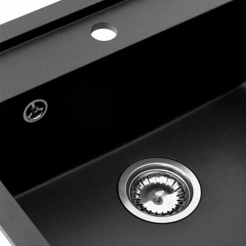 Lavabo Jupiter 60 kompositvask - Antracit-sort/krom Lavabo Jupiter 60 kompositvask - Antracit-sort/krom