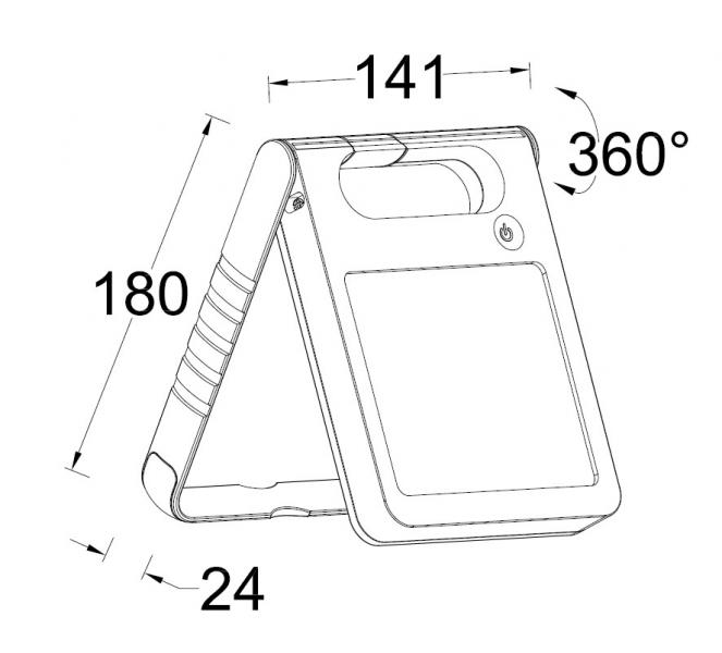 Lutec Padlight Solar udendørslampe m/USB og solceller