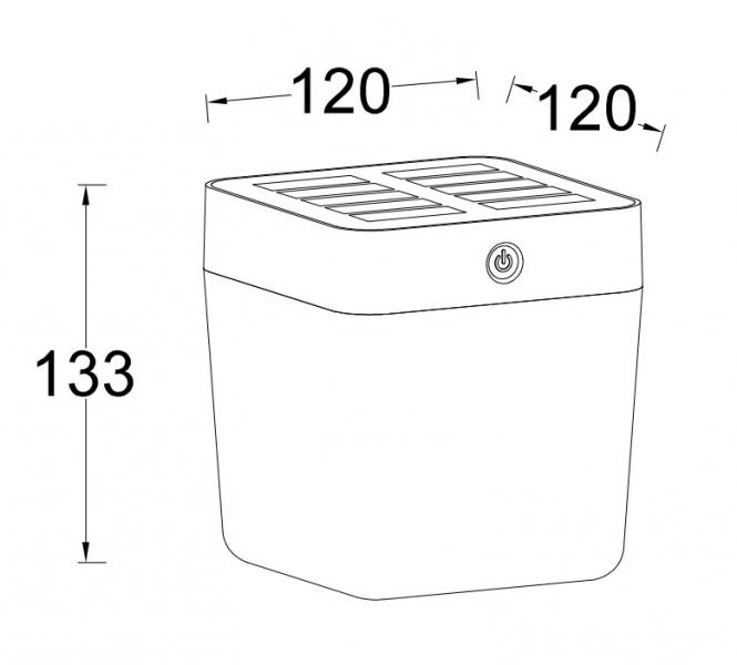 Lutec bordlampe terning m/solceller - Hvid Lutec bordlampe terning m/solceller - Hvid