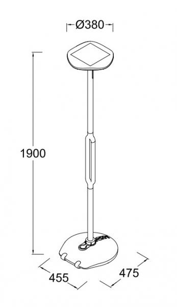 Lutec Poppy udendørslampe m/solceller og højtaler