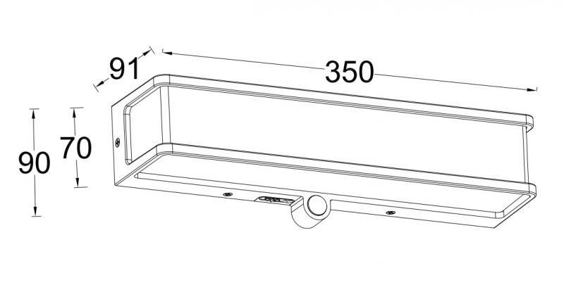 Lutec Doblo L Solar udendørs væglampe m/solceller og sensor - Grå Lutec Doblo L Solar udendørs væglampe m/solceller og sensor - Grå