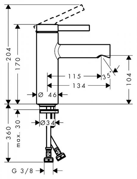 hansgrohe Zesis S håndvaskarmatur 100 CoolStart m/push-open bundventil - Krom