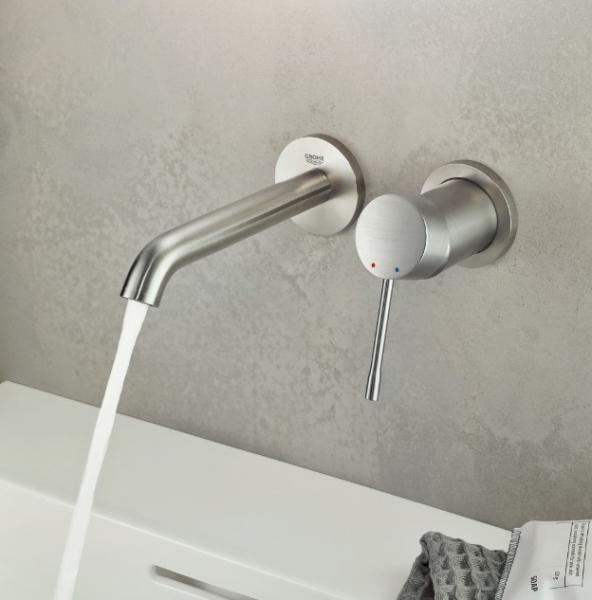 Grohe Essence New armatur til indbygning i væg - Supersteel Grohe Essence New armatur til indbygning i væg - Supersteel