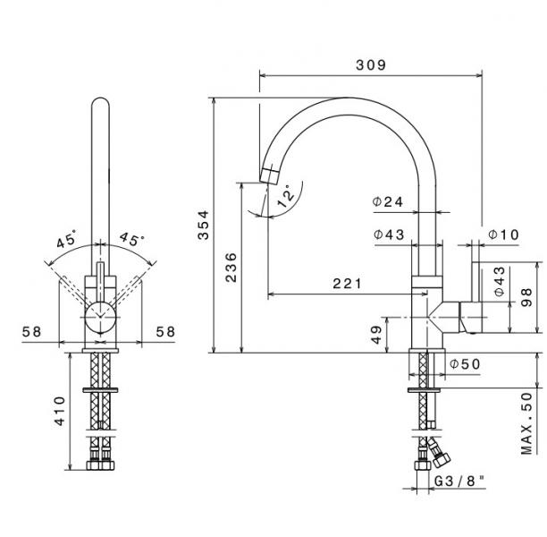 Cassøe Newform X-Trend round køkkenarmatur - Antracit Cassøe Newform X-Trend round køkkenarmatur - Antracit