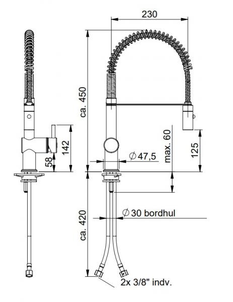 Kriss Semi-Pro køkkenarmatur - Mat sort Kriss Semi-Pro køkkenarmatur - Mat sort