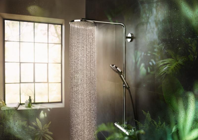 hansgrohe Raindance Select S 240 PowderRain brusesystem - Børstet bronze