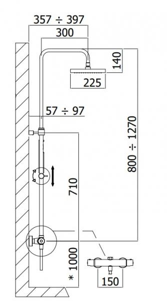 Lavabo Argo komplet brusesæt - Krom Lavabo Argo komplet brusesæt - Krom