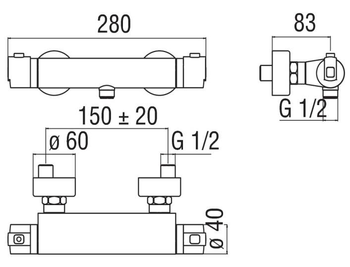 Alterna Image termostatarmatur- Krom Alterna Image termostatarmatur- Krom